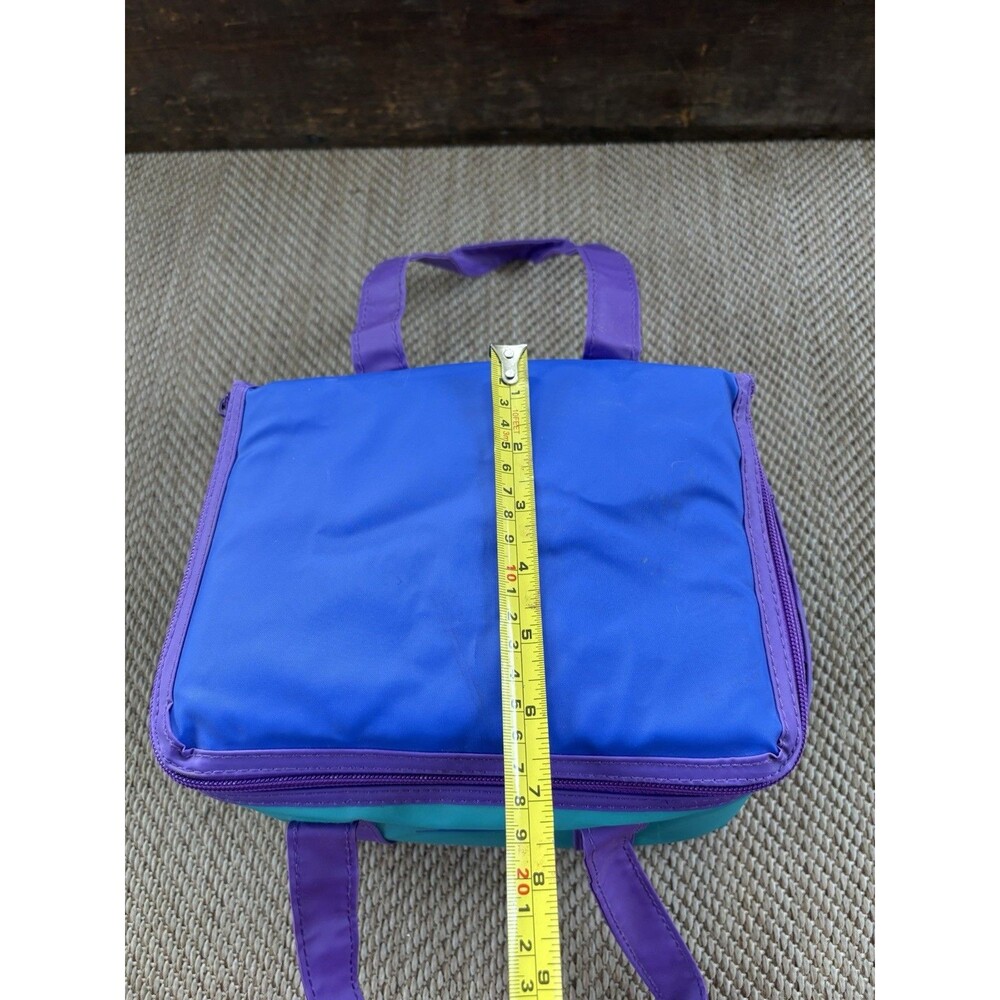 Thermos‎ Brand Cooler 1990's Vintage Teal Purple Soft Pack 10"x7"x7" - Picture 12 of 13